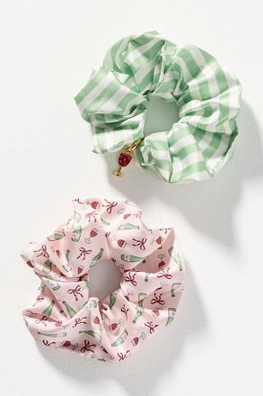 Frasier Sterling Charmed Scrunchies, Set of 2
