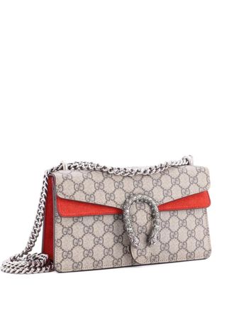 Gucci Dionysus Bag GG Coated Canvas with Crystal Embellished Metal Small shoulder bag - Brown