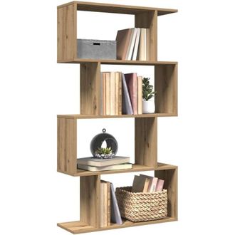 vidaXL Vidaxl - Libreria 4 Ripiani Rovere Artigianale 70x24x129 cm Truciolato