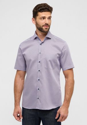 Eterna Kurzarmhemd ETERNA MODERN FIT, Herren, Gr. 42, Normalgr&ouml;ssen, pink, Popeline, 100% cotton, tailliert, Hemden Kurzarmhemd