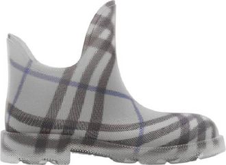 Burberry Check-Print Rubber Marsh Low Boots, Brand Size 40 (US Size 10)