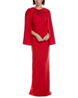 Marchesa Crepe Maxi Dress