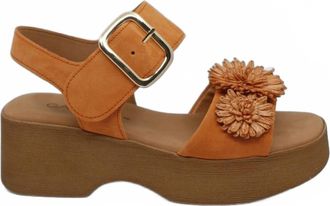 Gabor Womens Dream Velour Wedge Sandal In Valley