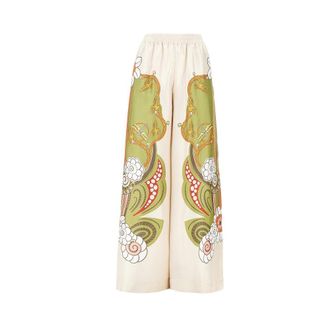 La DoubleJ Printed silk palazzo pants Woman S