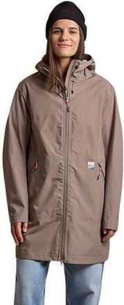 Maloja Moldaum Trench Rain Jacket - Womens in Warm Shadow at Nordstrom, Size X-Small