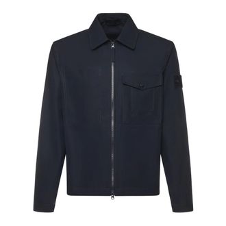 Stone Island Light Jackets, male, Blue, Size: L Light Jackets
