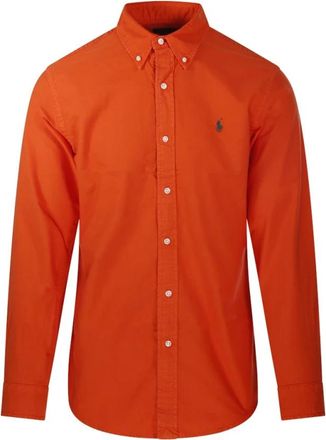 Ralph Lauren College Shirt - Heren - Casual Overhemden - Oranje - M - Overhemden