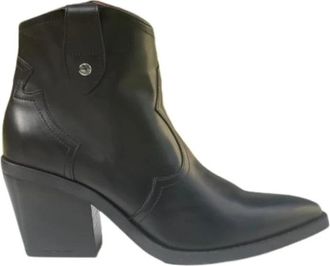 Nero Giardini Metallic Lunare Enkellaarzen - Dames - Cowboylaarzen - Zwart - 39 EU - Leer - Schoenen