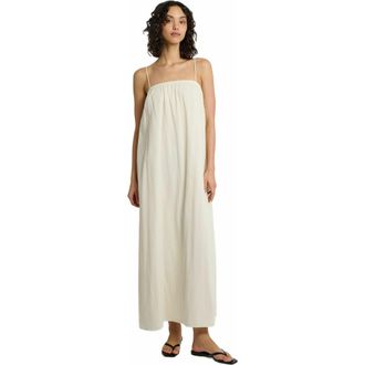 Onia Crinkle Gauze Maxi Dress in Egret at Nordstrom, Size Medium
