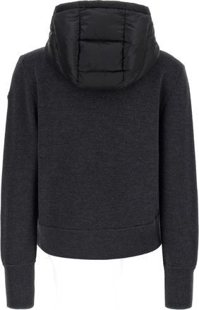 Moncler Womens Gray Polyamide Cardigan Clothing