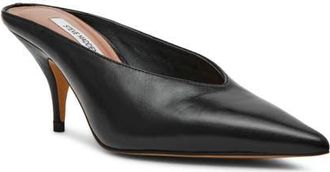 Steve Madden Fonza Mule in Black Leather at Nordstrom, Size 9.5