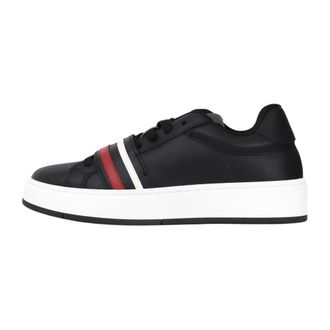 GCDS Sneakers, male, Black, Size: 10 US Modern Black Sneakers with White Sole
