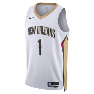 Nike New Orleans Pelicans Association Edition Nike Mens Dri-FIT NBA Swingman Jersey in White | DN2086-100
