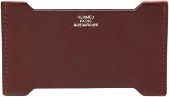 Herm&egrave;s Pre-owned Cardholder - Dames - Vintage Accessoires - Rood - ONE Size - Leer - Vintage