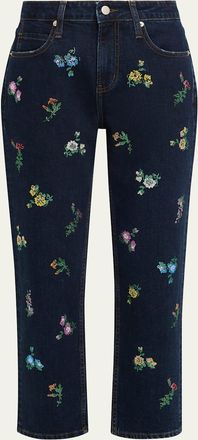 Libertine - Libertine Joy And Mirth Embellished Straight-Leg Ankle Boyfriend Jeans