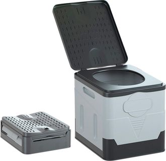 OEM Inodoro Port&aacute;til Plegable Para Coche, Seco, Con Bolsa De Almacenamiento, Gris, Para Viajes