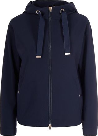 Herno Blue Solid Hood Jacket