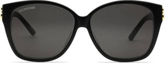 Balenciaga Grey Square Ladies Sunglasses BB0135SA 001 59
