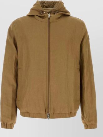 Moncler linen duguay reversible hooded jacket