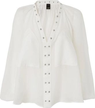 Pinko Witte Sneeuw Blouse 105281-a 2m 7 - Dames - Blouses - Wit - M - Overhemden