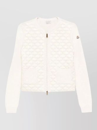 Moncler knit jacket long sleeves round neck quilting