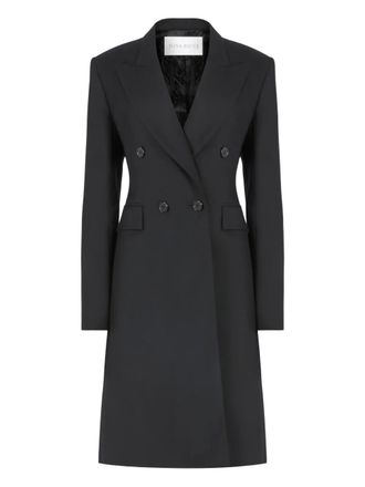 Nina Ricci Gabardine jas met dubbele rij knopen - Zwart