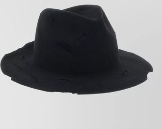 Yohji Yamamoto wool cutout fedora hat