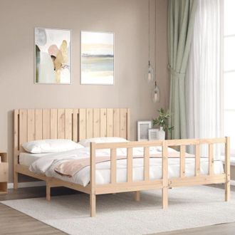 vidaXL Estructura De Cama Sin Colch&oacute;n Madera Maciza De Pino 160x200 Cm Vidaxl