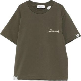 Laneus logo-embroidered T-shirt - kids - Fabric - 10 yrs - Green