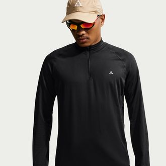 Nike Mens Nike ACG Wildsee Dri-FIT 1/4-Zip Long-Sleeve Hiking Top in Black | IM4223-010