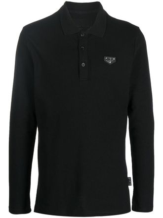 Philipp Plein Polo con placca logo - Nero