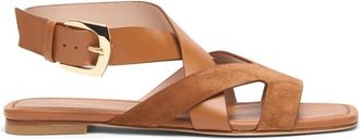 Stuart Weitzman Sai Sandaal - Dames - Sandalen - Bruin - 40 1/2 EU - Leer - Schoenen