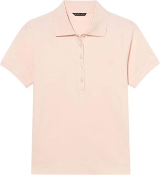 Brooks Brothers Piqu&eacute; polo van katoen met geborduurd logo - Dames - Polos - Roze - S - Katoen - Tops