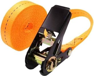 Trade Shop Trade Shop - Cinghia Di Ancoraggio Serraggio A Cricchetto Con Tenditore Senza Ganci 25mmx5mt