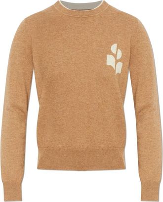 Isabel Marant Sweater Lanta - Dames - Ronde hals truien - Bruin - S - Katoen - Truien & Vesten