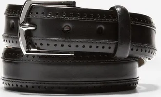 Cole Haan Mens Dawson 32Mm Perforated Belt - Black Size 32
