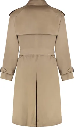 Burberry Mens Chestwood Trench Coat Brown Cotton Raincoats