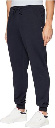 Tommy Hilfiger Katoenen broek met zakken aan de voorkant - Heren - Sweatpants - Blauw - 2XL - Katoen - Broeken