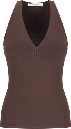 Max Mara Stijlvolle Armida 1234 Sweater voor Vrouwen - Dames - Tops zonder mouwen - Bruin - XS - Tops