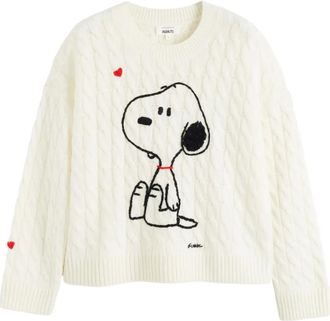 Chinti and Parker x Peanuts Maglione con motivo Snoopy - Toni neutri