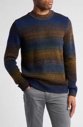 Brax Buddy Crewneck Long Sleeve Knit Virgin Wool Blend T-Shirt in Dark Brown at Nordstrom, Size Xx-Large