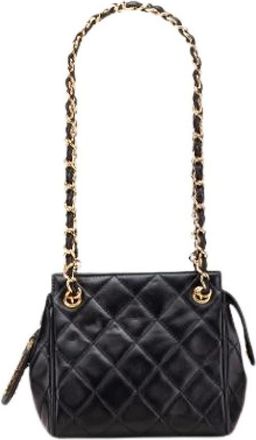Chanel Pre-owned Shoulder Bags, female, Black, Size: ONE SIZE Pre-owned Vintage Shoulder Bag