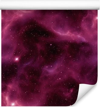 OEM Carta Da Parati Acquerello Galassia Bordeaux, Viola E Nera 50x1000 Cm