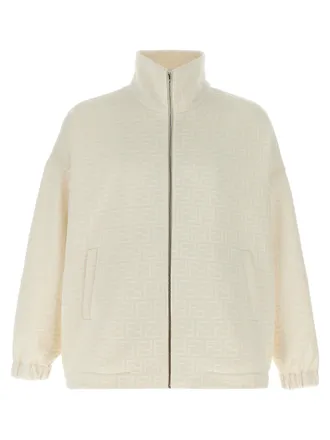 Fendi Light Jackets, male, Black, Size: L Black Zip Hooded Fendi Light Jackets, male, Black, Size: L Black Zip Hooded