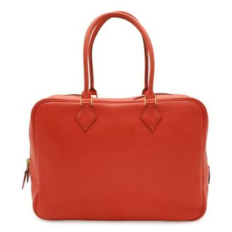 Herm&egrave;s Red Color Rouge Vif Courchevel Leather Handbag Tote Bag (Pre-Owned)