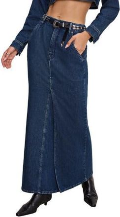 Good American Denim Fit & Flare Skirt in Indigo724 at Nordstrom Rack, Size 00