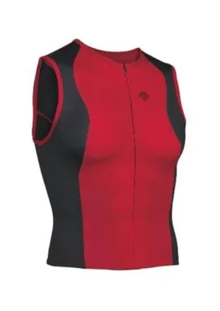Descente Mens Wave Tri-Top In Red