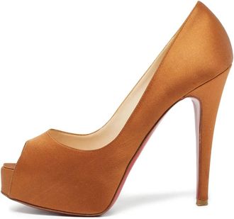 Christian Louboutin Pumps in raso 100mm - Toni neutri