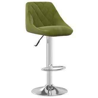 vidaXL Taburete De Cocina De Terciopelo Verde Claro Vidaxl