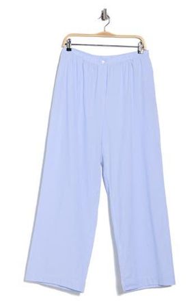 Wayf Stripe Ankle Straight Leg Pull-On Pants in Blue Ivory Stripe at Nordstrom Rack, Size X-Large